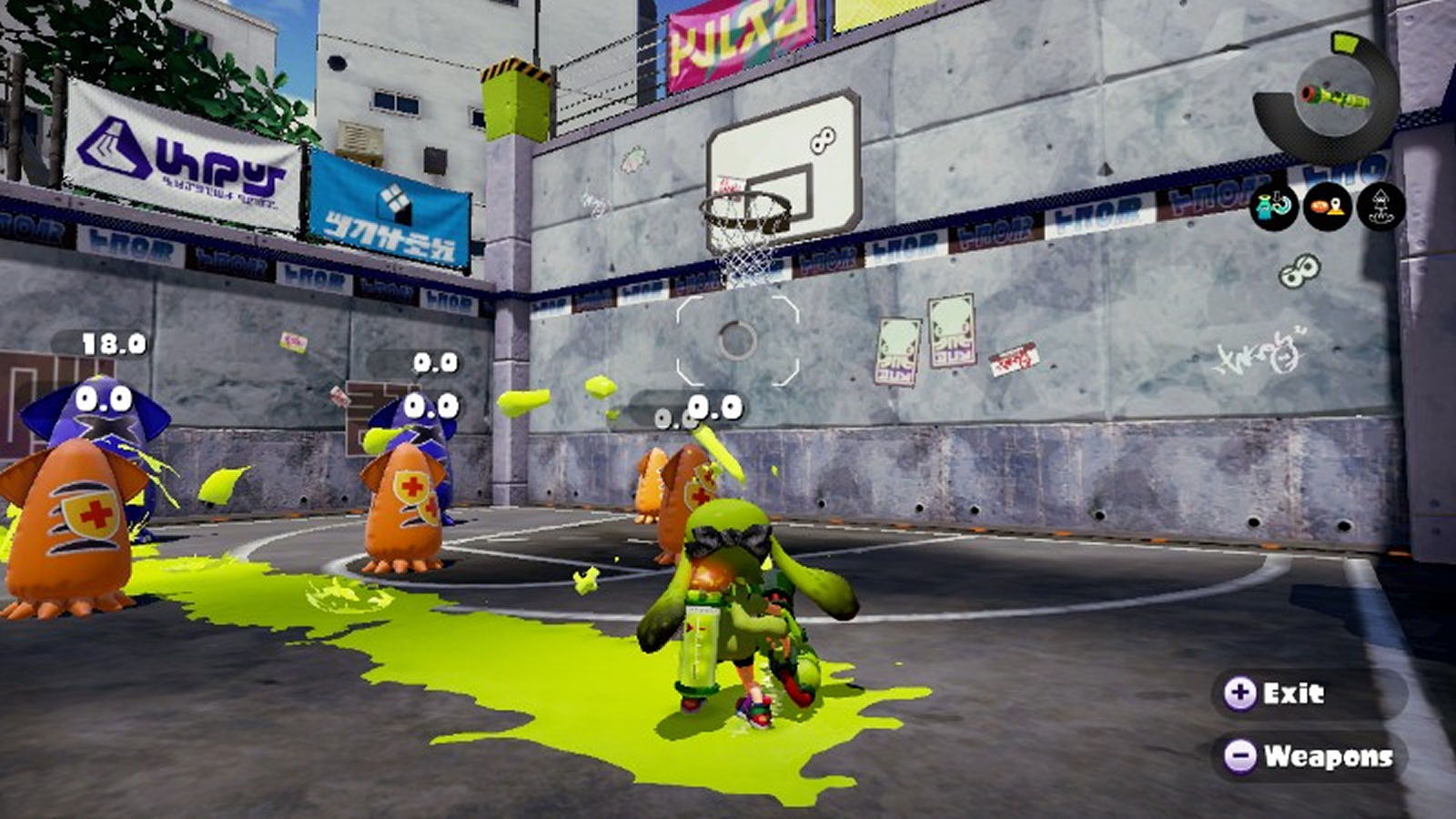 MaBaker202 practicing with a Splatoon weapon