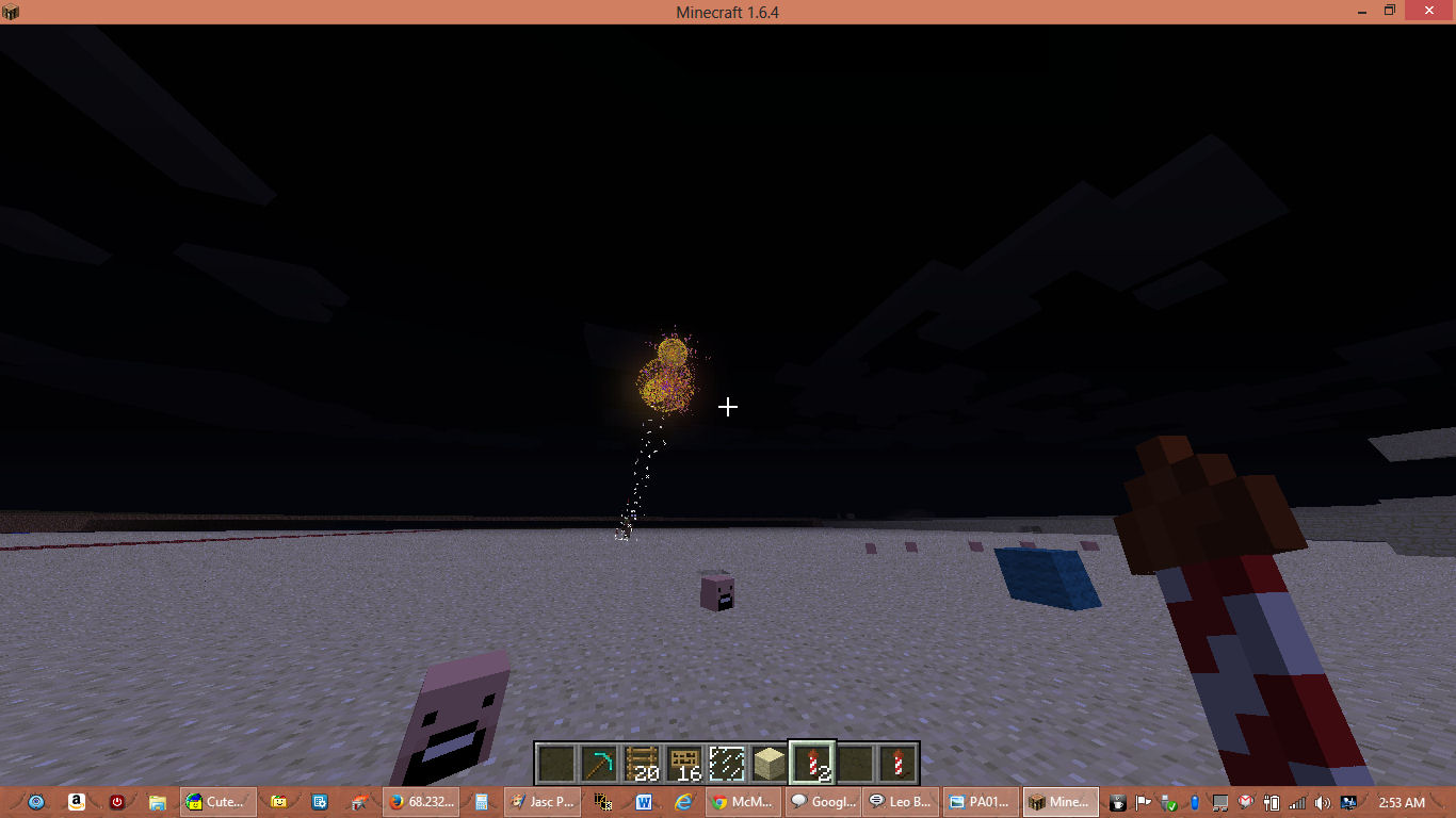 Original image from Fireworks on Minecraft! WOW Learn something new everyday! #Minecraft @minecraft