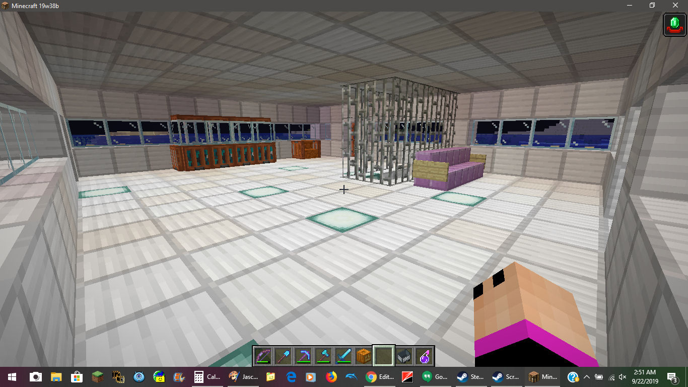 Just a bare room, that has a downstairs to the rooms I created.