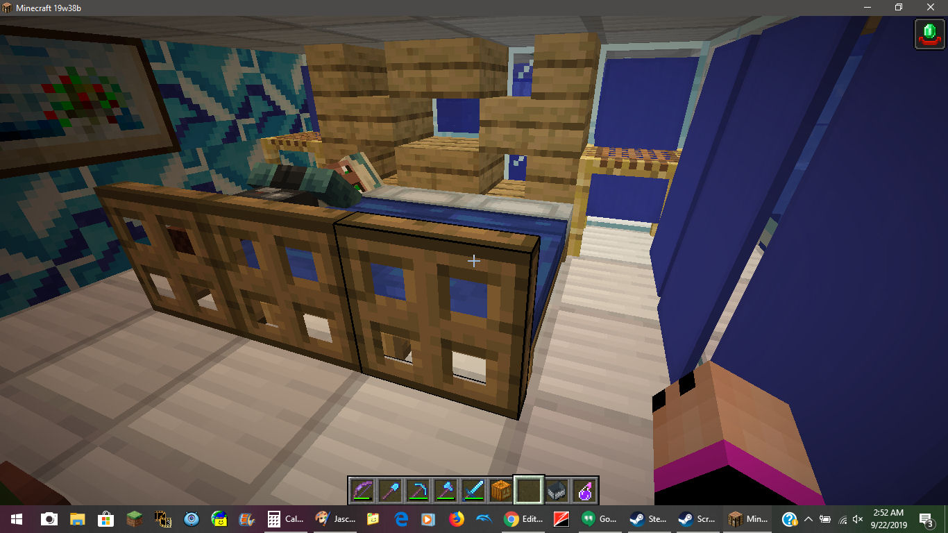 Same room with a bed, curtains, night stands and plants. Oh, headboard and footboard too! ๐